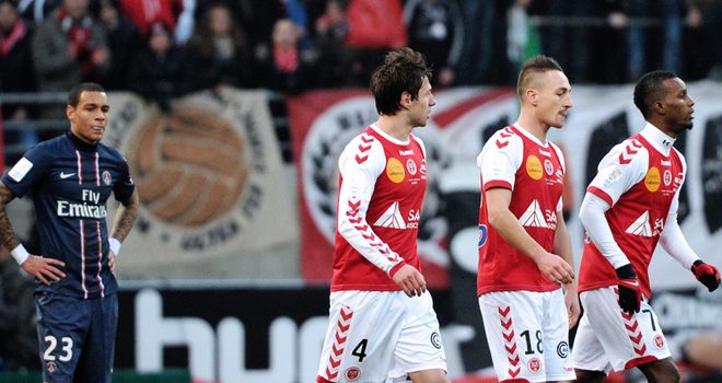 Reims: Celebrating against PSG