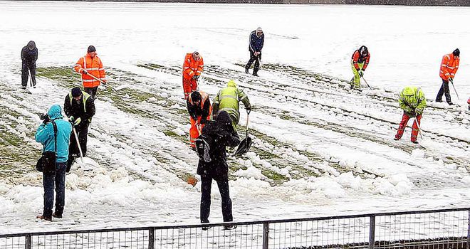 Windsor Park: Strenuos efforts were made but Friday's fixture had to be postponed.