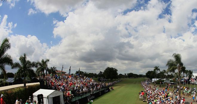 The first tee at the TPC Blue Monster course at Doral