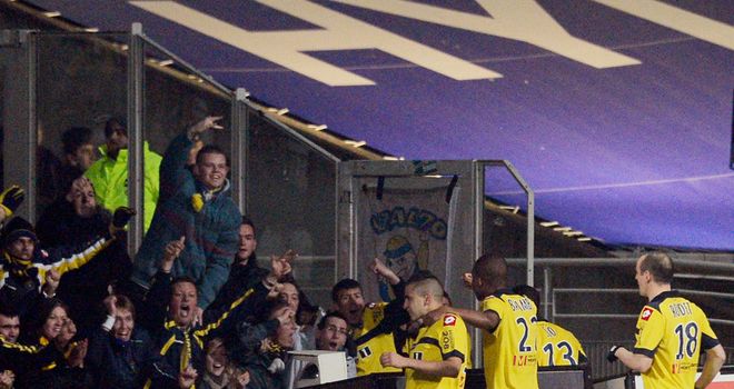 Celebrations for Sochaux.