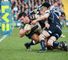 Tom Guest on his way to the line for Harlequins' second try