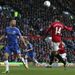 Javier Hernandez guides the ball home to give Manchester United the lead