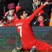At Anfield Luis Suarez scores the opening goal of the game for Liverpool ...