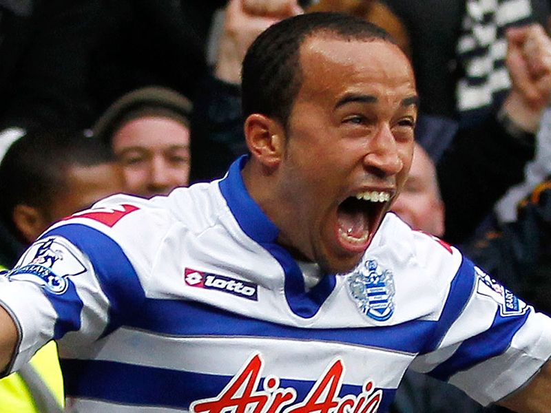 Andros Townsend celebrates after giving QPR a 2-1 lead