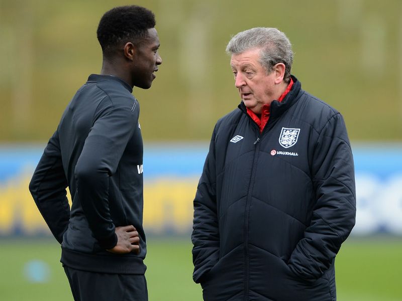 Roy has a word with Welbeck.