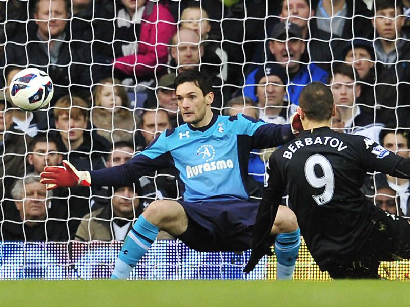 Former Spurs striker Berbatov scores the only goal of the game for Fulham