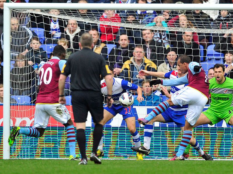 Gabriel Agbonlahor drills Villa in front