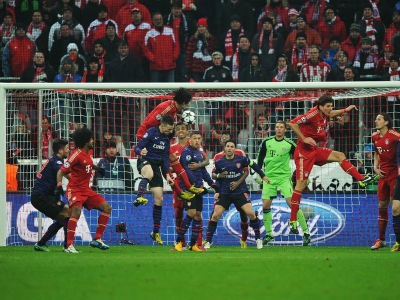 Laurent Koscielny heads a second goal for Arsenal but the Gunners weren't able to find a decisive third in the closing stages