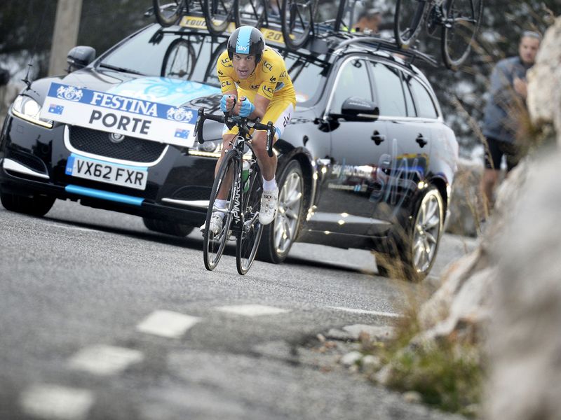 Porte blasted into the stage and was immediately on the pace