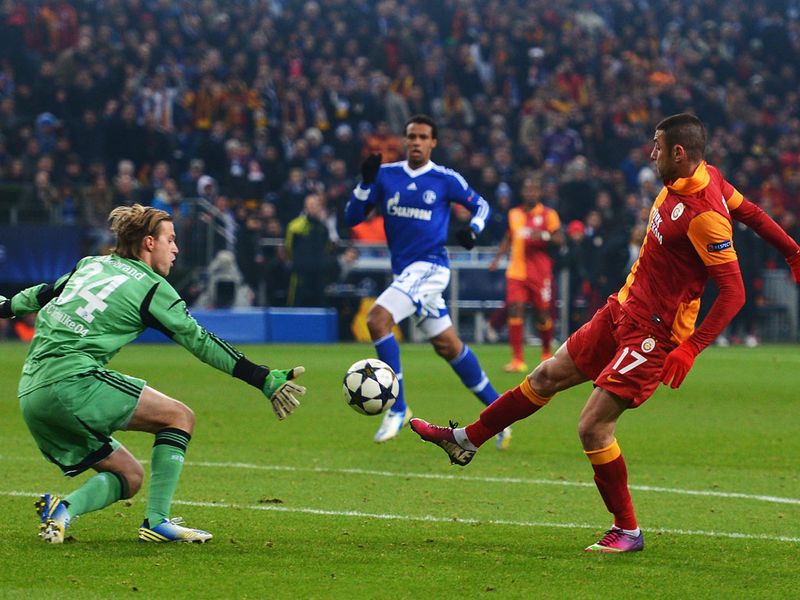 Before Burak Yilmaz puts the visitors 2-1 up on the night for a 3-2 aggregate lead at the interval