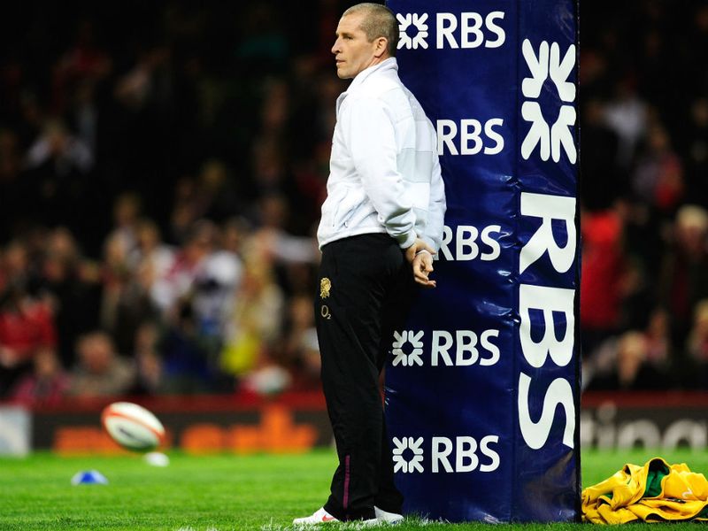 Watching on: England head coach Stuart Lancaster soaks up the atmosphere