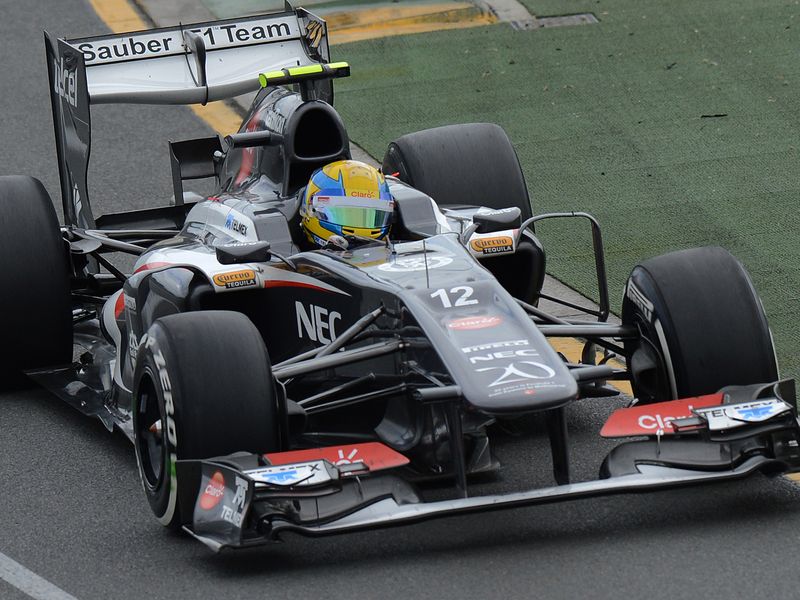 Esteban Gutierrez was the only Sauber to take the start