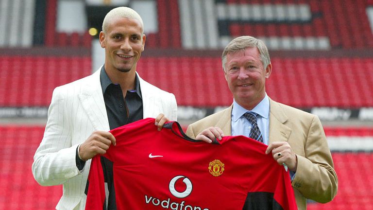 Rio Ferdinand: Defender arrives at Old Trafford back in 2002