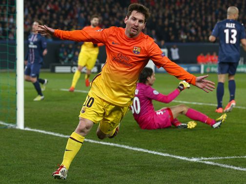 Lionel Messi: Limped off after scoring against Bayern