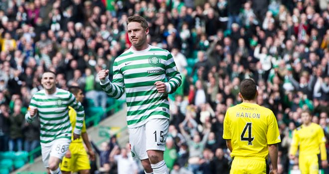 Kris Commons: Scored twice as Celtic moved closer to retaining the SPL title
