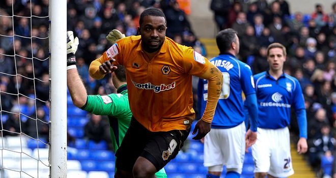 Sylvan Ebanks-Blake: Scored twice as Wolves beat Birmingham