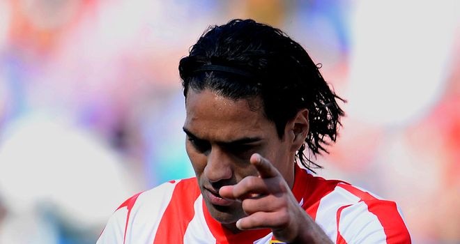 Falcao celebrates one of his two goals