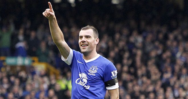 Darron Gibson: Celebrates his deflected opener