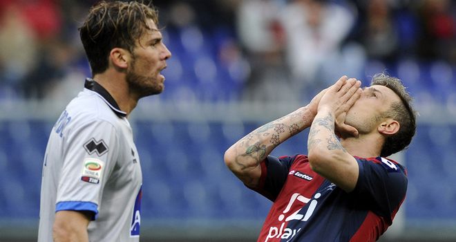 Antonio Floro Flores reacts to a missed chance