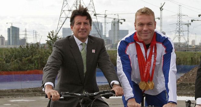 Lord Coe, left, has paid tribute to the career of Sir Chris Hoy