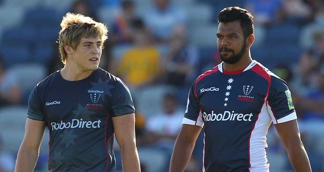 Kurtley Beale and James O'Connor playing together for the Rebels