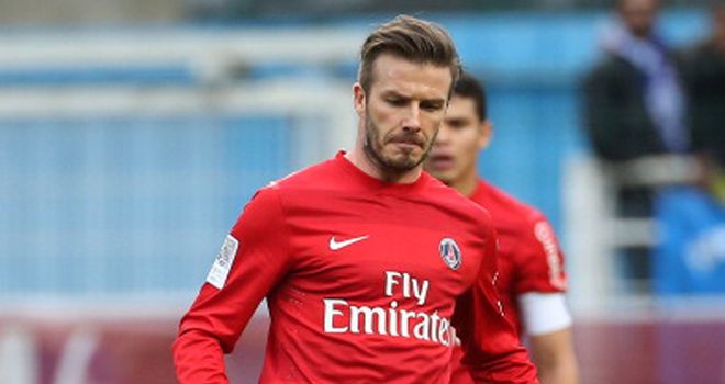 David Beckham: Sent off in stoppage time