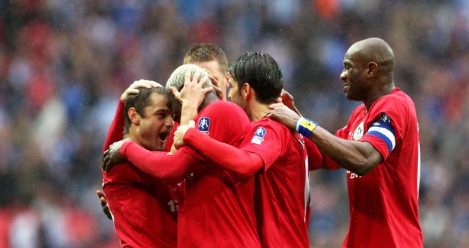 Shaun Maloney: Celebrates Wigan's opener
