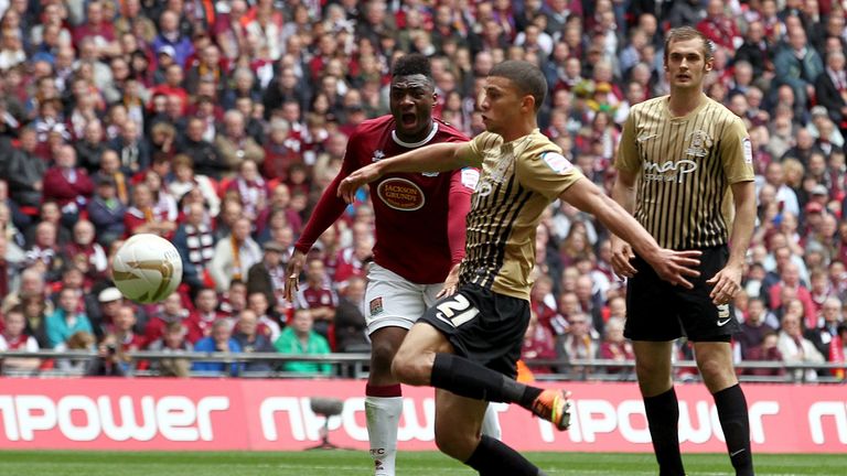 Nahki Wells: Bradford forward scores the third goal against Northampton