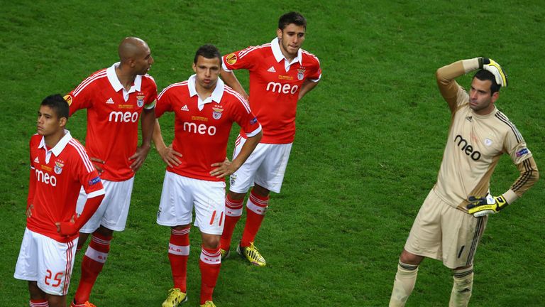 Artur: He and his Benfica team-mates were stunned after late defeat