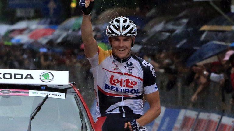 Adam Hansen won a stage of this year's Giro d'Italia, his fifth consecutive Grand Tour