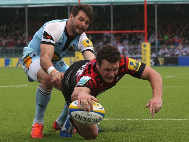 Duncan Taylor gave Sarries hope with this try