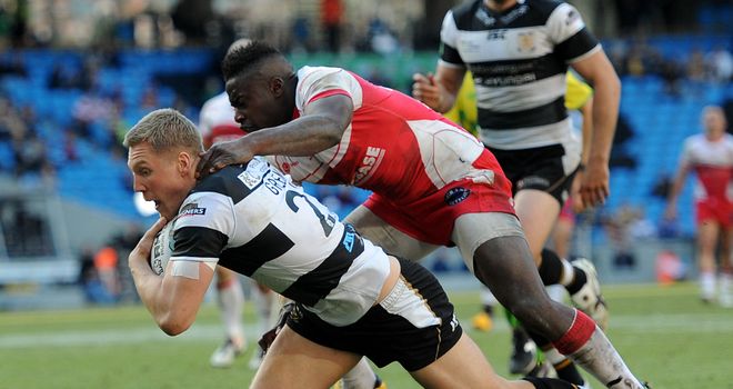Chris Green scoring the controversial late try in Hull FC's derby win