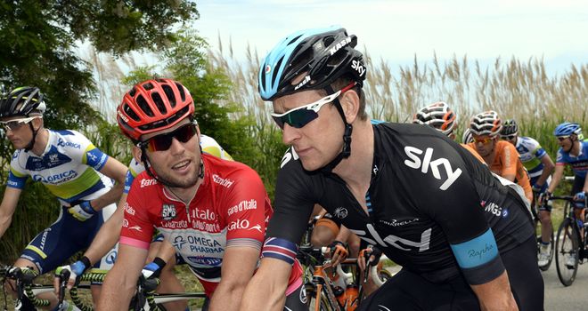 Mark Cavendish, left, and Bradley Wiggins, right, will lead a strong British contingent