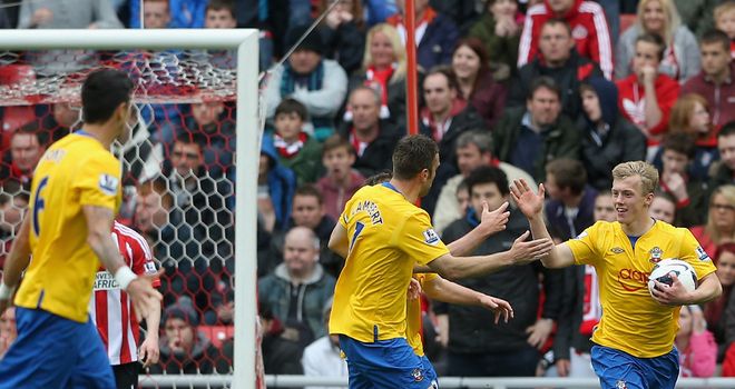 James Ward-Prowse set up Southampton's leveller for fellow substitute Jason Puncheon