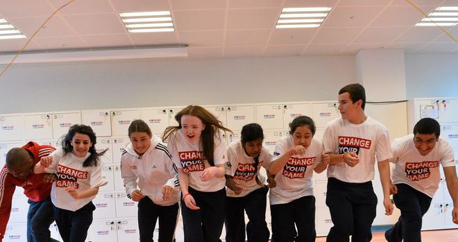Students engaged in the Sky Sports Living for Sport campaign