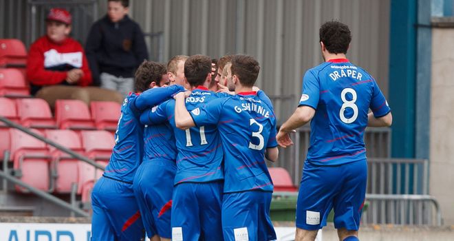 Celebrations in Inverness where the home side edged Motherwell by the odd goal in seven