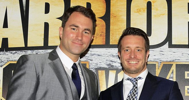 Eddie Hearn and and Kalle Sauerland - two big players this weekend (Pic Lawrence Lustig)