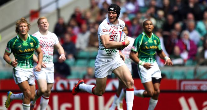 Jeff Williams in action during England's quarter-final with South Africa