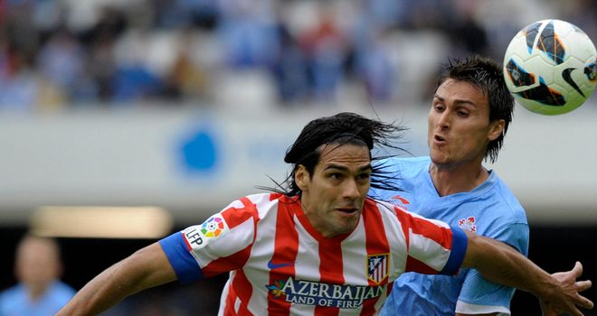 Atletico Madrid forward Radamel Falcao in action.