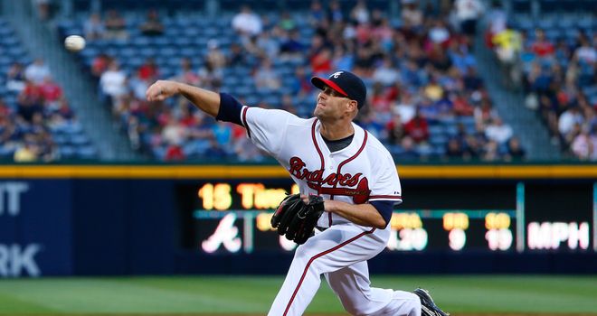 Tim Hudson: Pitched seven strong innings and scored a home run