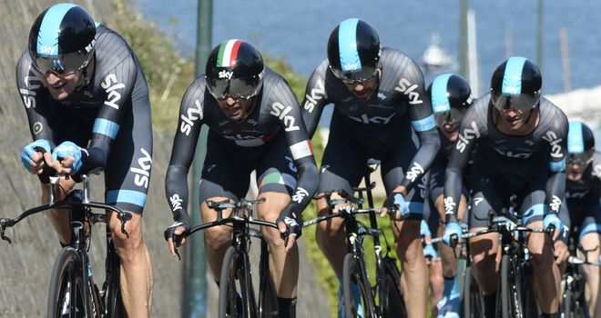 Team Sky won by a margin of nine seconds
