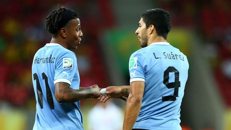 Abel Hernandez: Netted four times, while Luis Suarez became Uruguay's all-time leading goalscorer