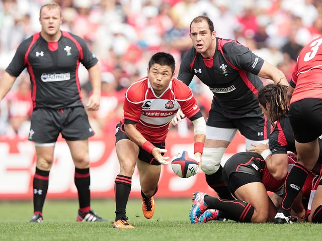 Fumiaki Tanaka in action for Japan