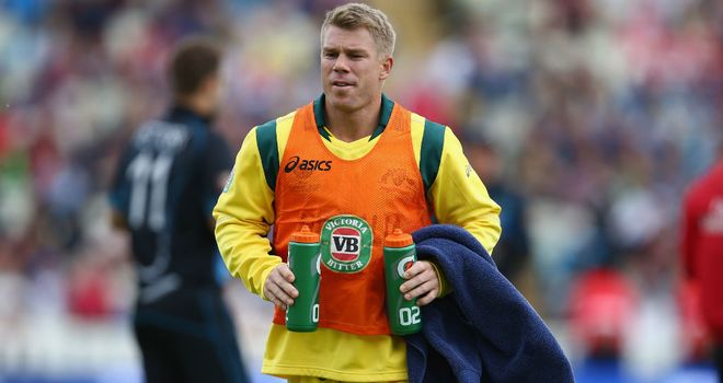 David Warner: Will be carrying the drinks for a few more weeks