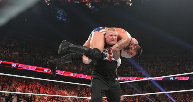 Lesnar: JR signed the Anomaly, seen here attacking CM Punk