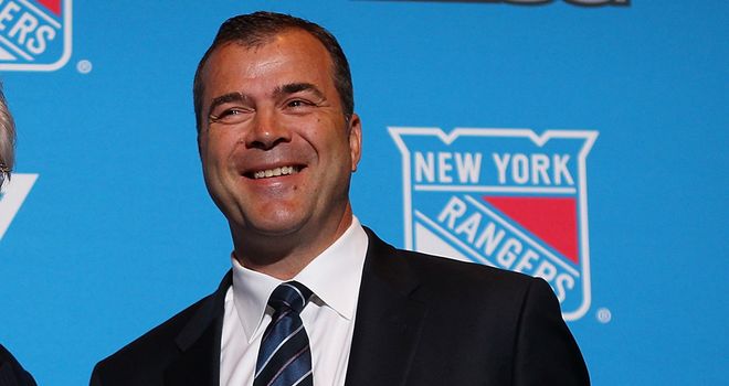 Alain Vigneault at his presentation as New York Rangers coach