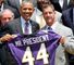 President Obama with John Harbaugh