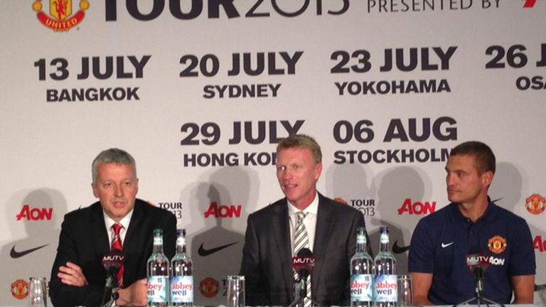 David Moyes faces the press at Old Trafford for the first time since his appointment