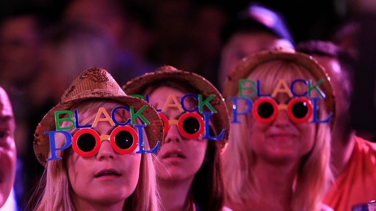 Darts fans at the World Matchplay in Blackpool