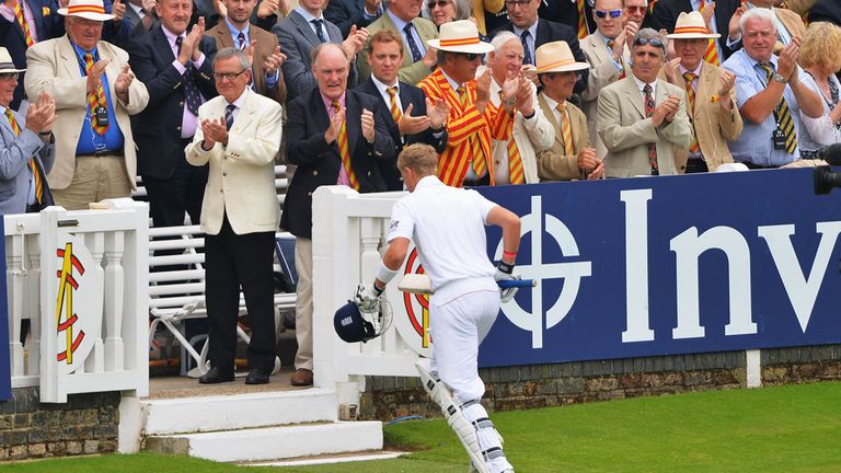 Joe Root's departure for 180 prompted England's declaration.